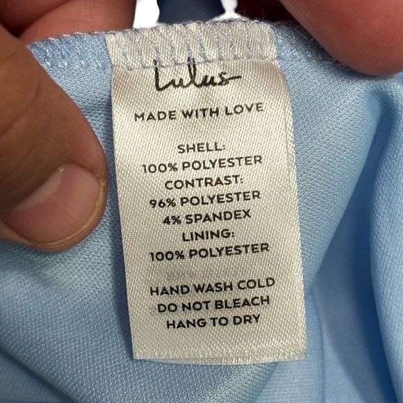 Lulu's Rare Presence Powder Blue 3D Floral Surplice Maxi Dress,Size XL,NWT - Picture 11 of 12